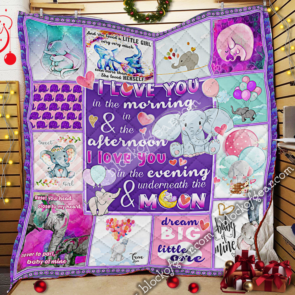 My Elephant  Baby Of Mine  I Love You  Quilt Blanket