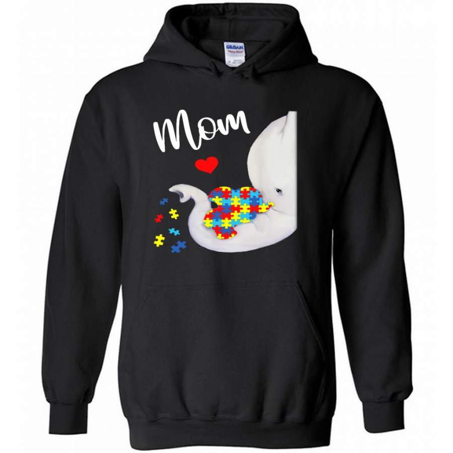 Autism Awareness Autism Elephant Mom – Gildan Heavy Blend Hoodie