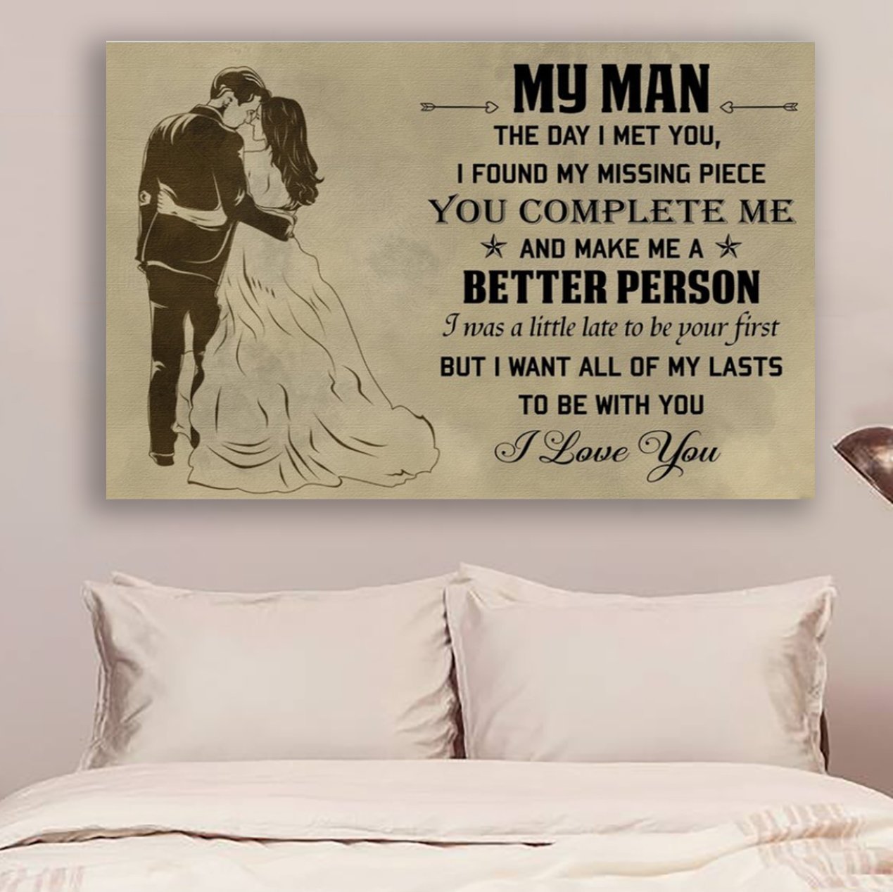 Family Canvas And Poster To My Man Wall Decor Visual Art