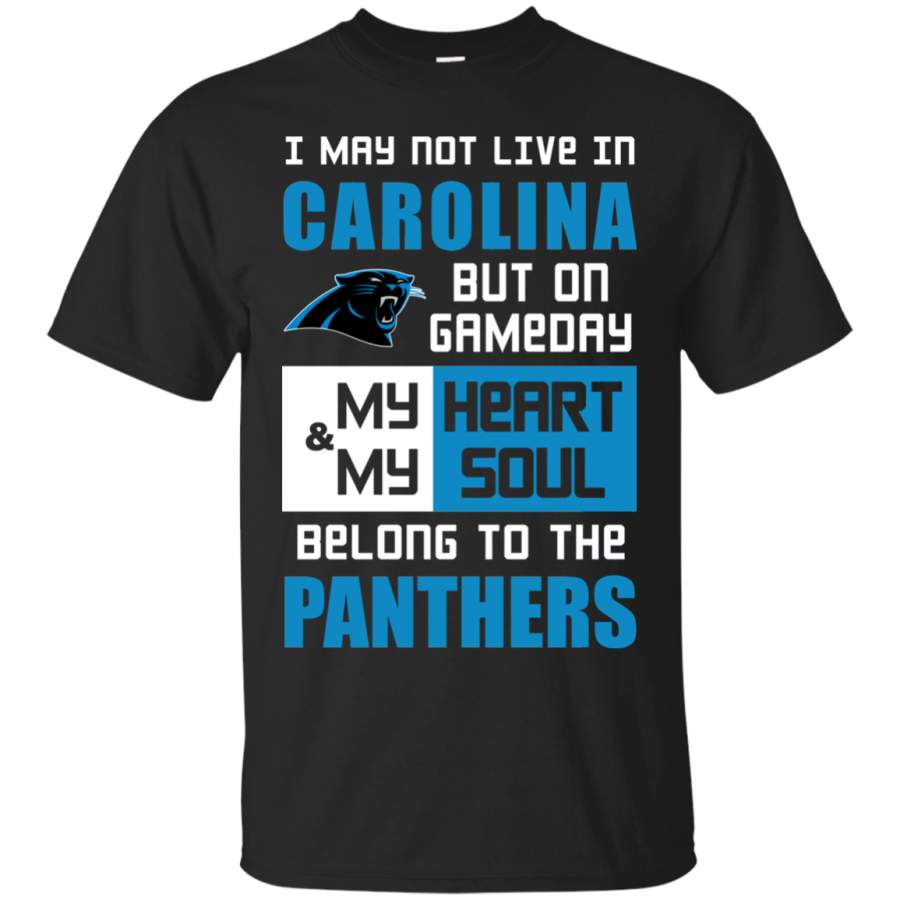 My Heart And My Soul Belong To The Carolina Panthers T Shirts