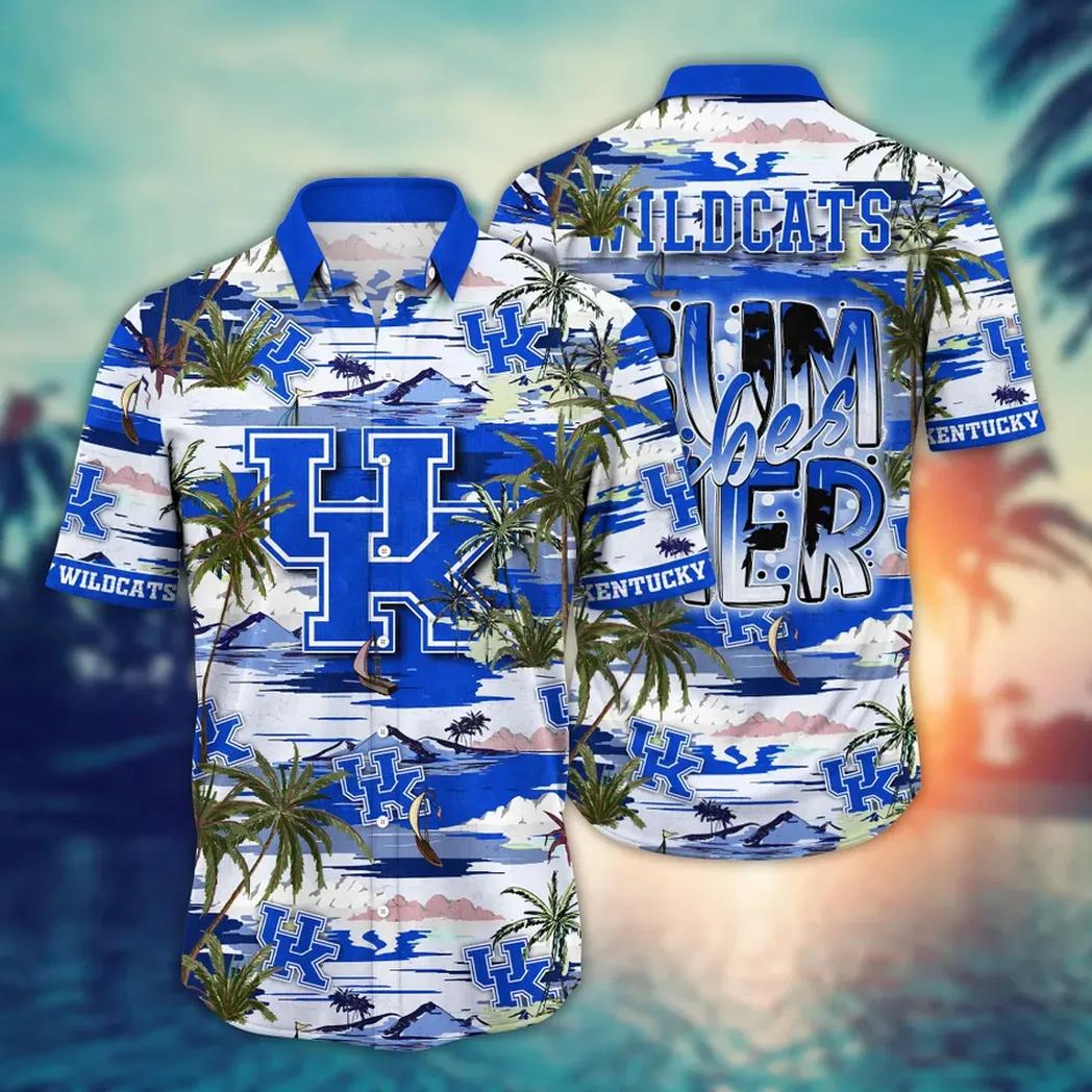 Kentucky Wildcats Ncaa Flower Aloha Hawaiian Shirt 9, Ncaa Hawaiian Shirt