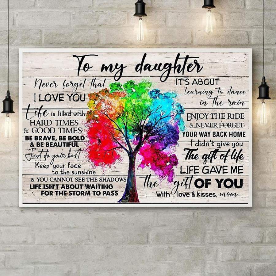 MANH2112 - To My Daughter - Never forget - Poster - Poster Art Design