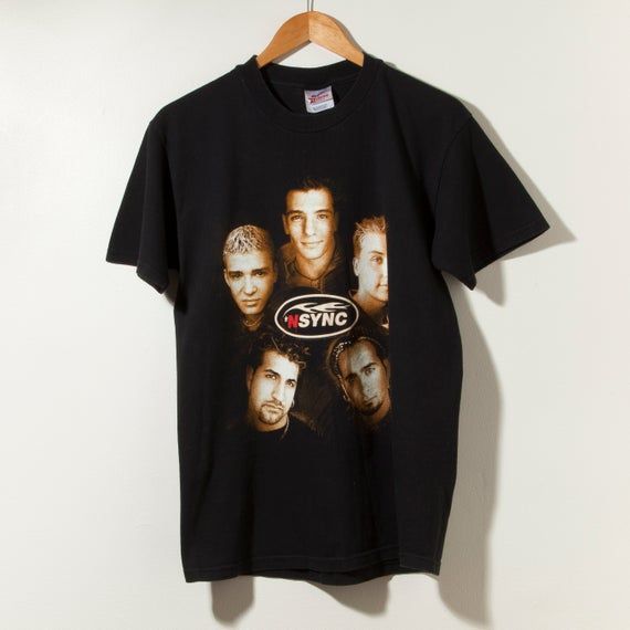 Vintage 90S Nsync Tour Shirt Justin Timberlake 1998 Boy Band Rap Graphic Concert Pop Music Backstreet Boys Britney Spears Mtv Vh1 Love Shirt