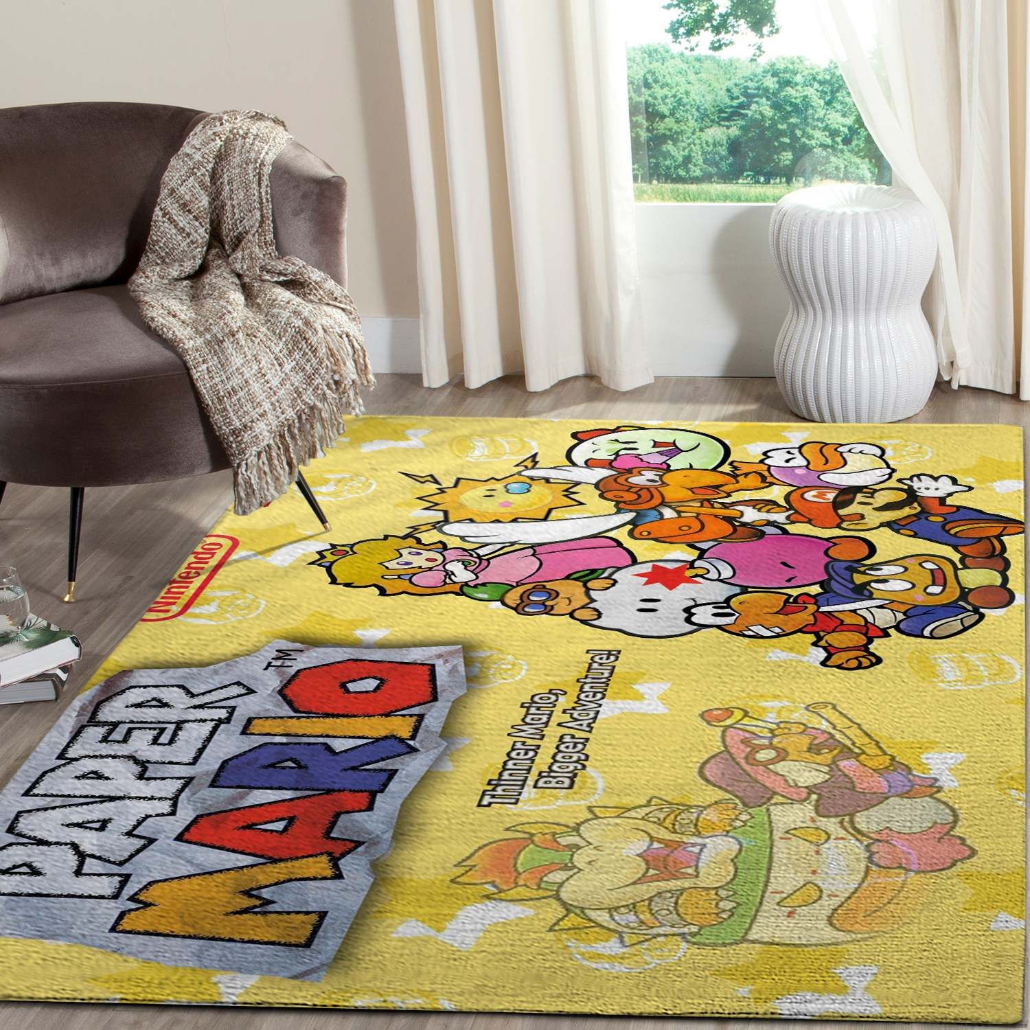 The 20 Rug Super Paper Mario Gaming Area Rugs Living Room Carpet FN041227 Christmas Gift Floor Decor