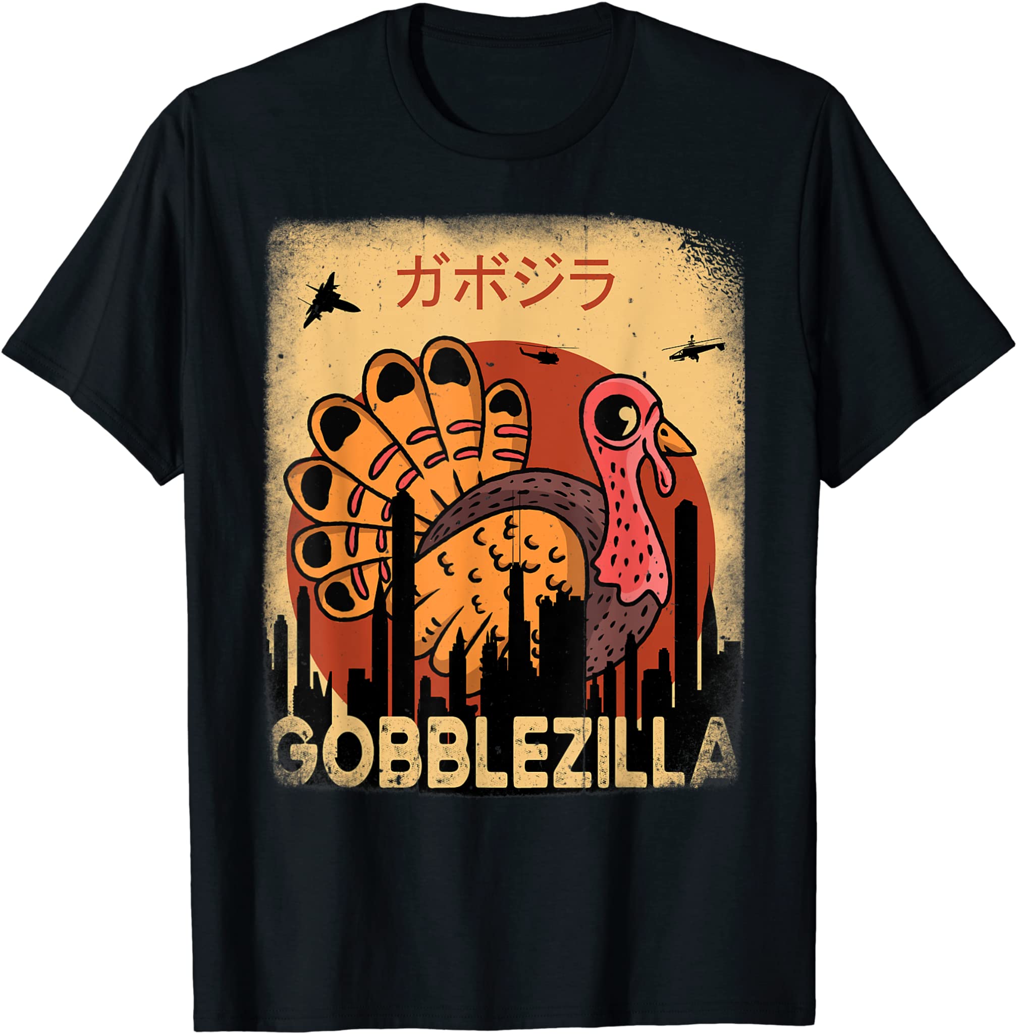 Gobblezilla Turkey Thanksgiving T-Shirt