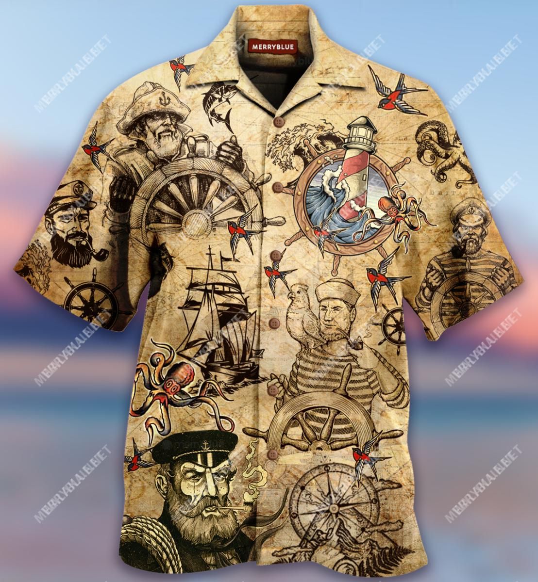 A Smooth Sea Never Made A Skilled Sailor Aloha Hawaiian Shirt Colorful Short Sleeve Summer Beach Casual Shirt For Men And Women