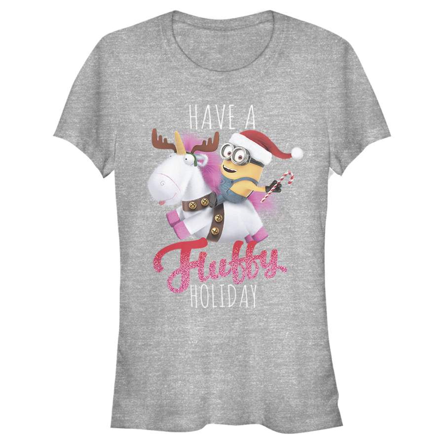 Despicable Me Junior’s Christmas Minions Have A Fluffy Day Unicorn  T Shirt