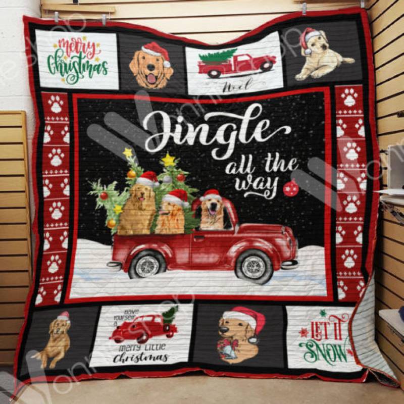 Golden Retriever Dog Christmas Blanket AU2401 85O51