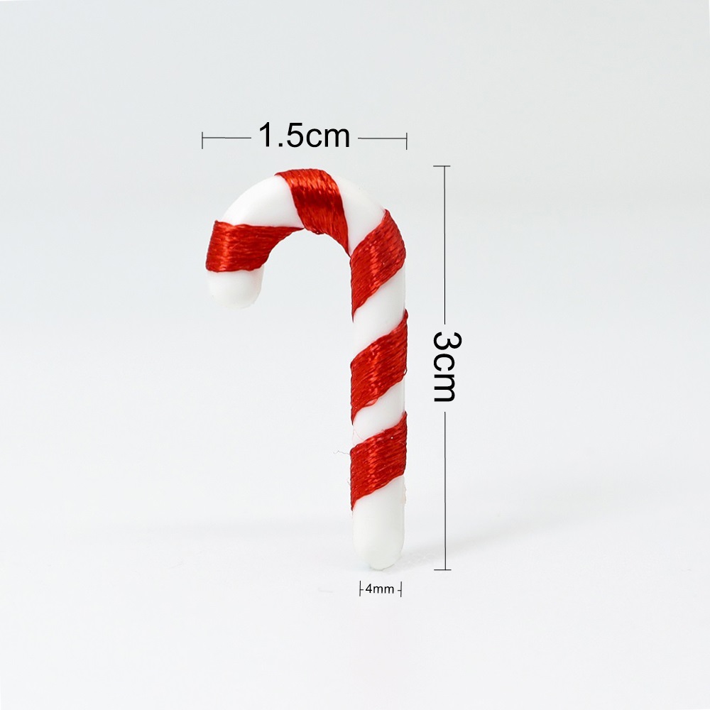 30/50/100PCS Mini Candy Cane Christmas Tree Decoration Xmas Pendant DIY Home Decor Merry Christmas Children Toy New Year Navidad alx