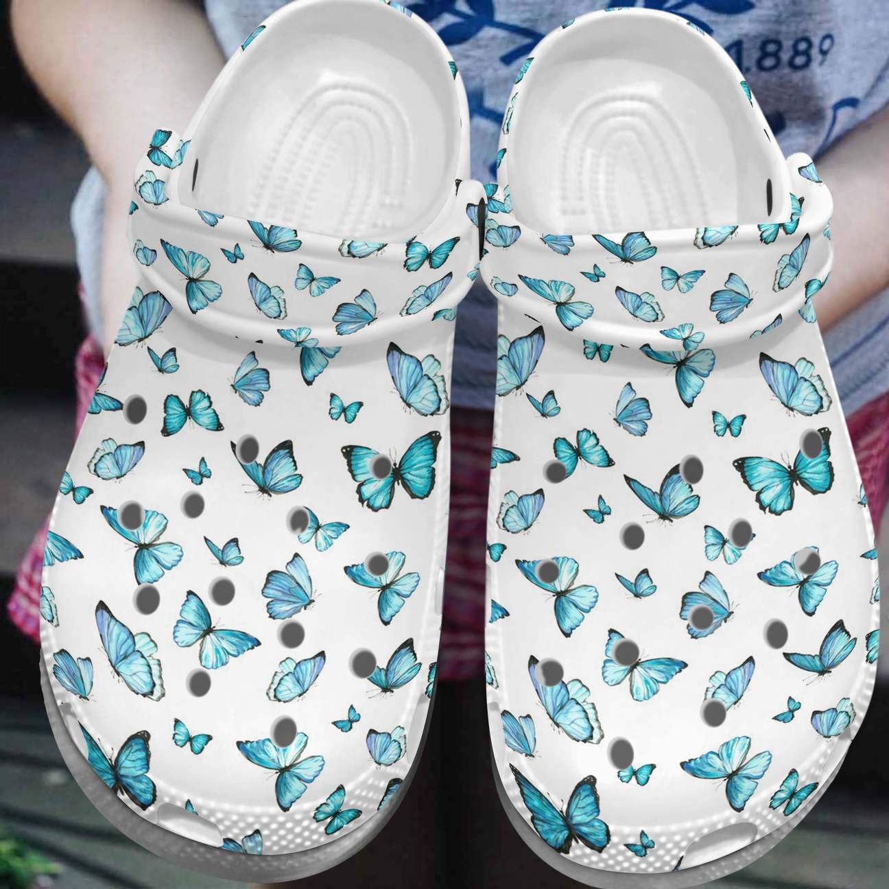 Butterfly Personalized Clog, Custom Name, Text, Color, Number Fashion Style For Women, Men, Kid, Print 3D Dancing Butterfly