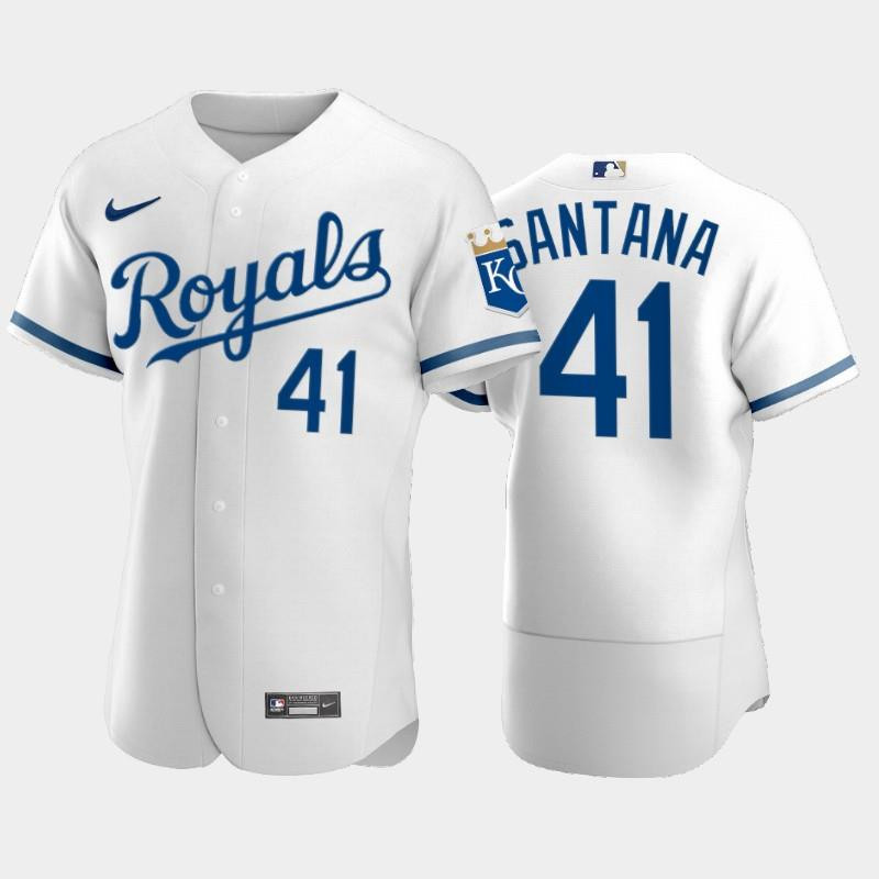 Carlos Santana 41 Kansas City Royals 2022-23 White Men’s Jersey