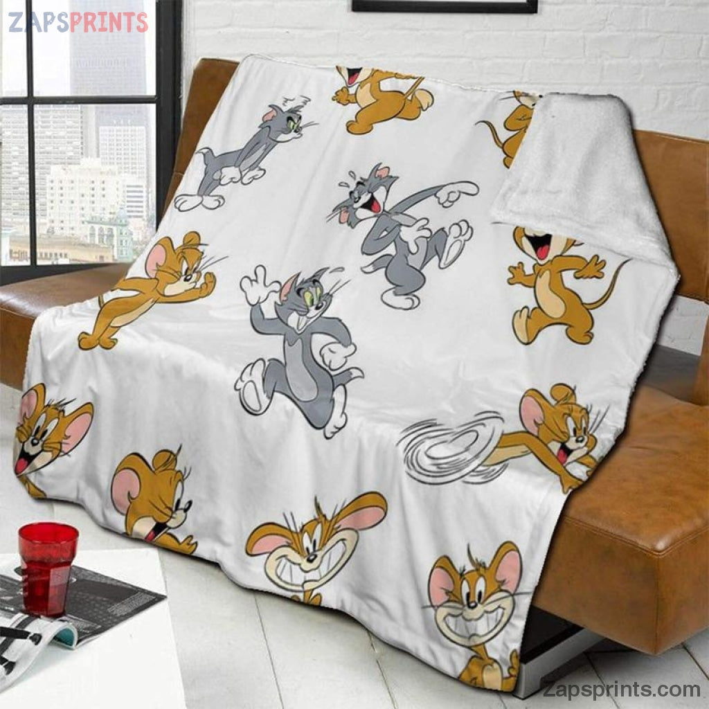 Tom And Jerry Movie Emotion Pattern Blanket