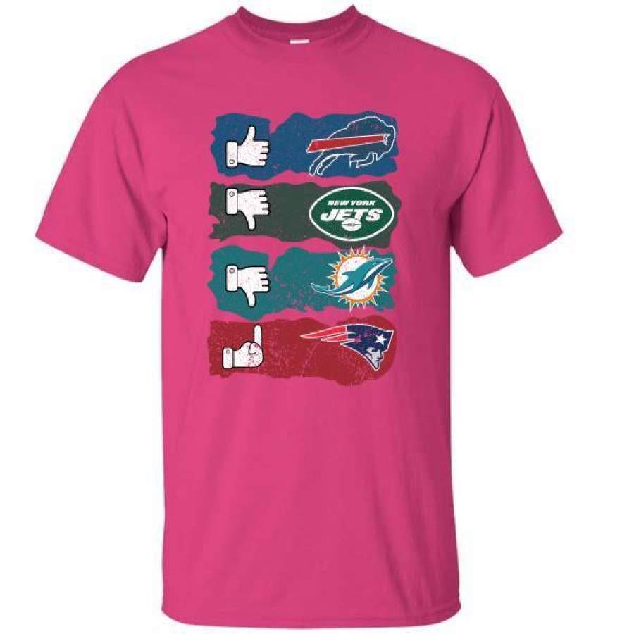 Like Buffalo Bills dislike New York Jets Miami Dolphins and fuck New England Patriots T-Shirt