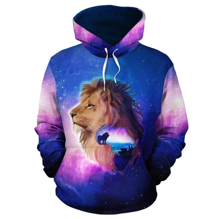 Lion Continent Galaxy All-Over Hoodie