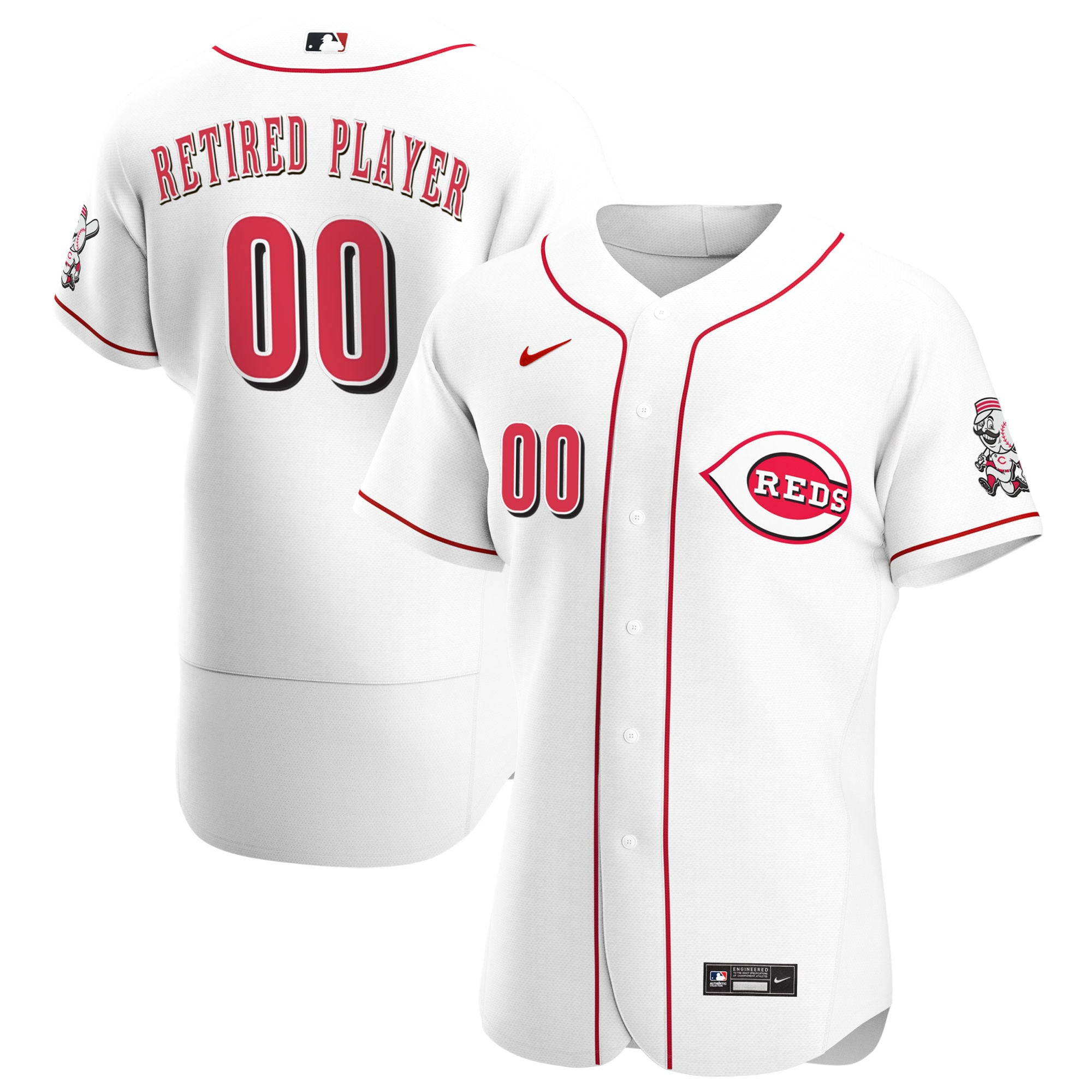 Cincinnati Reds Home Pick-a-player Retired Roster Authentic Jersey – White Custom Jerseys MLB