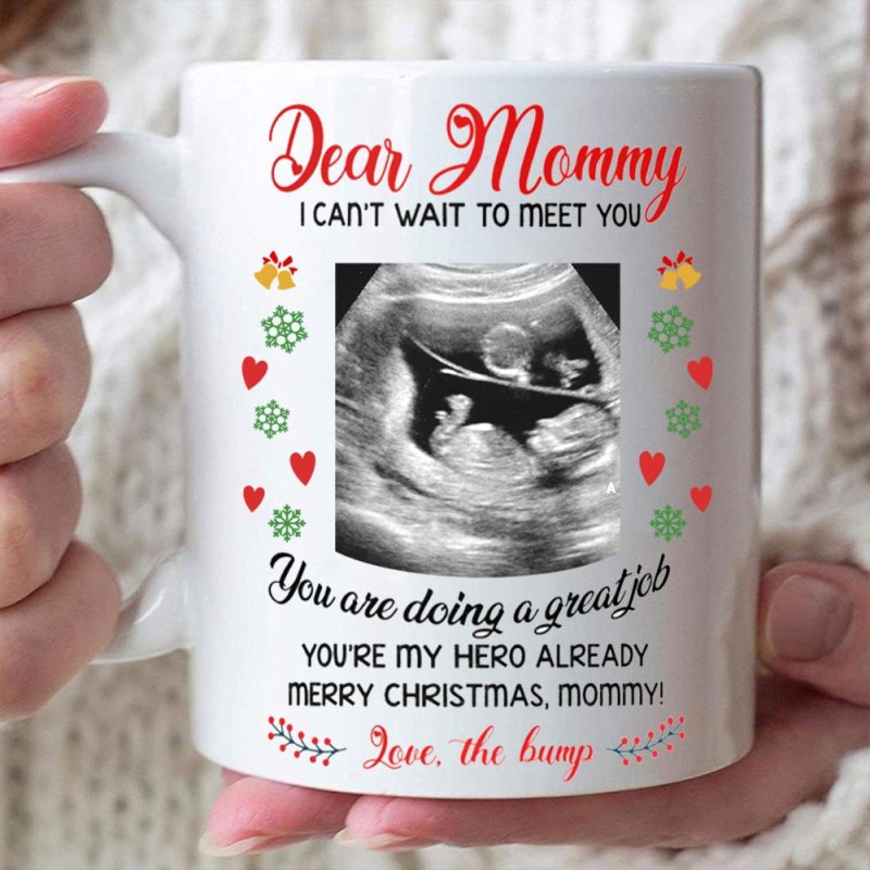 Personalized Christmas Gift For Mommy To Be A Great Job Ultrasound Sonogram Mug