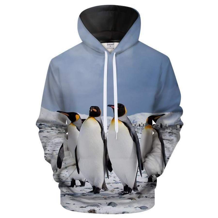 Arctic Penguin Hoodie Unisex 3D All Over Print