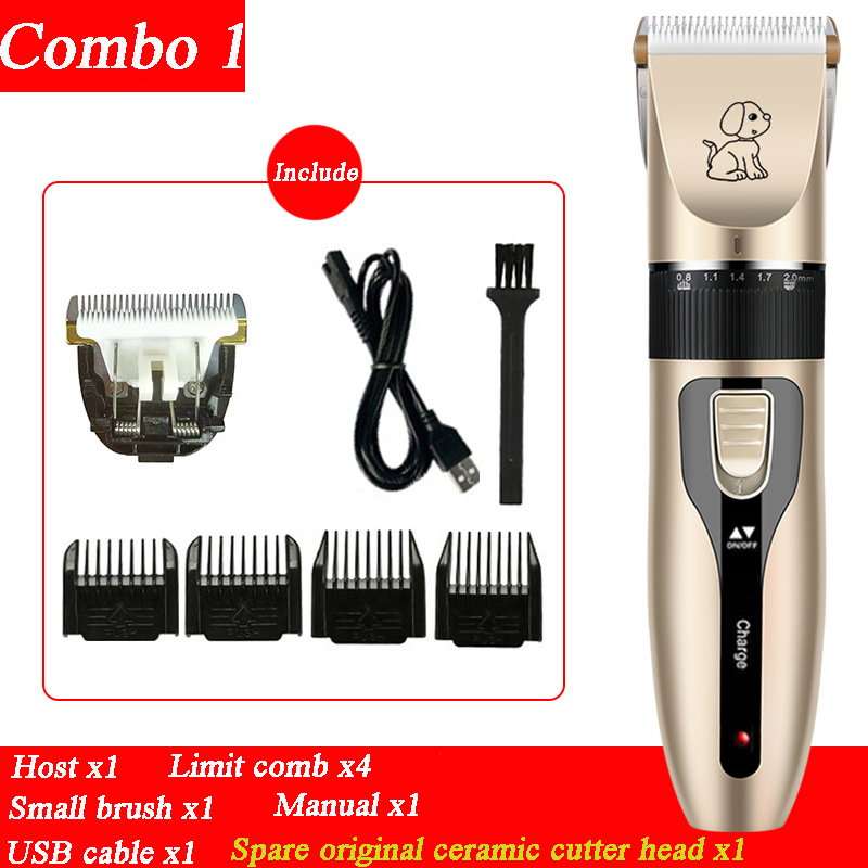 Dog Hair Clipper pet Hair Trimmer Puppy Grooming Electric Shaver Set Cat Accessories Ceramic Blade Recharge Profession supplies alx