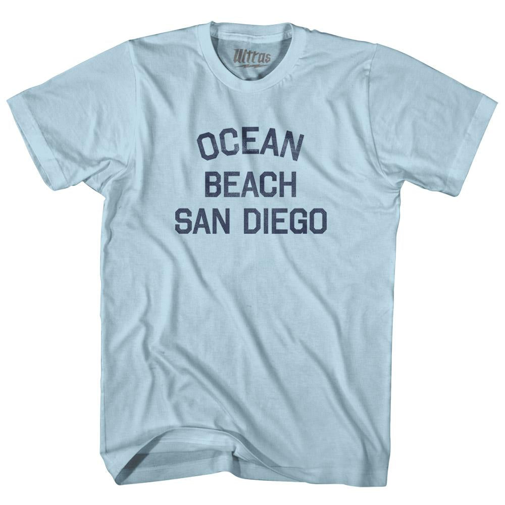 California Ocean Beach, San Diego Adult Cotton Vintage T-shirt