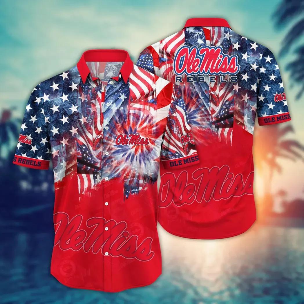 Ole Miss Rebels Ncaa Flower Aloha Hawaiian Shirt 10, Ncaa Hawaiian Shirt