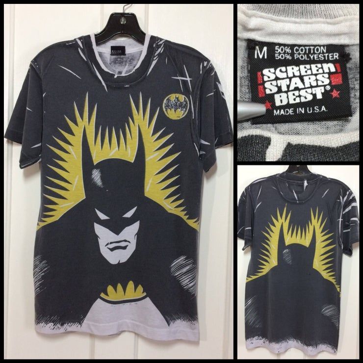 1988 Batman All Over Front Back Print Shirt