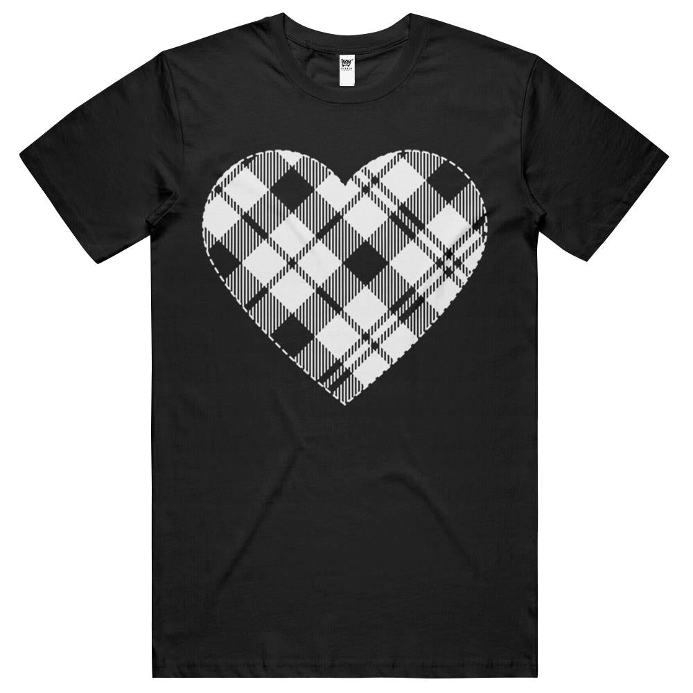 Big Plaid White Heart Valentine’S Day T Shirts