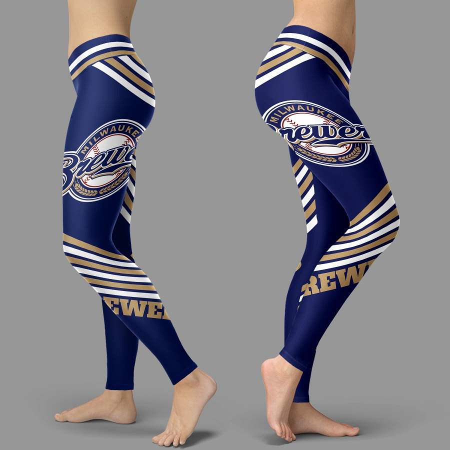 Straight Cute Beautiful Attractive Milwaukee Brewers Leggings