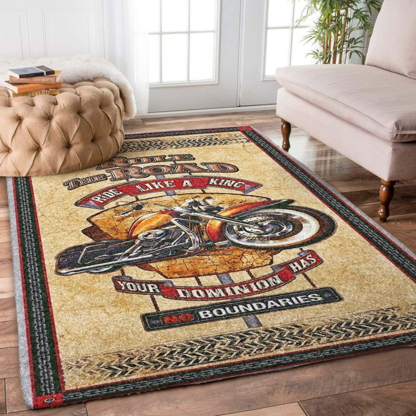 Vintage Motorcycles Rug