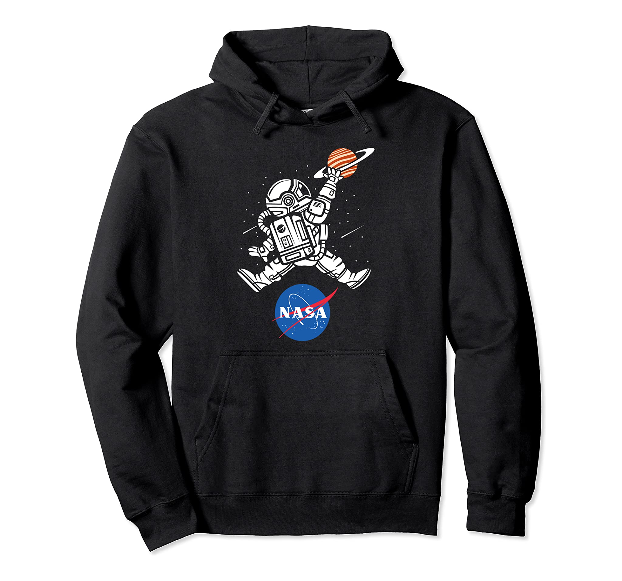 Astronaut Basketball League Slam Dunk Nasa Pullover Hoodie