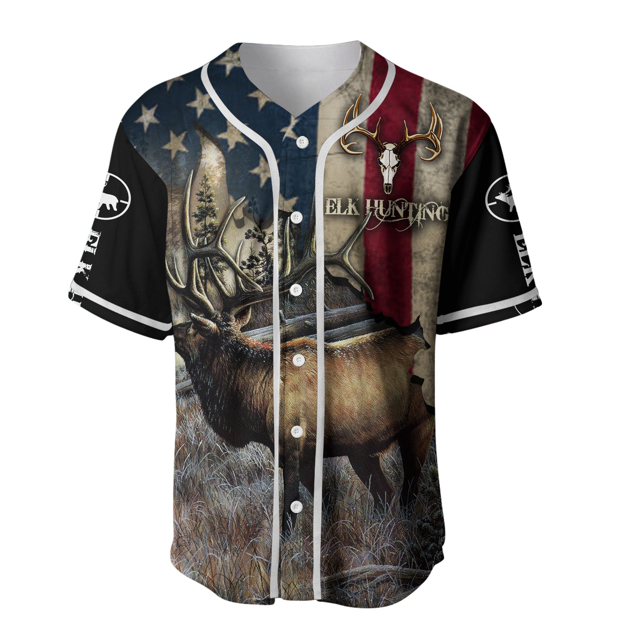 Beautiful Elk Art Baseball And Jersey Hawaii Shirt Clothing For Hot Summer