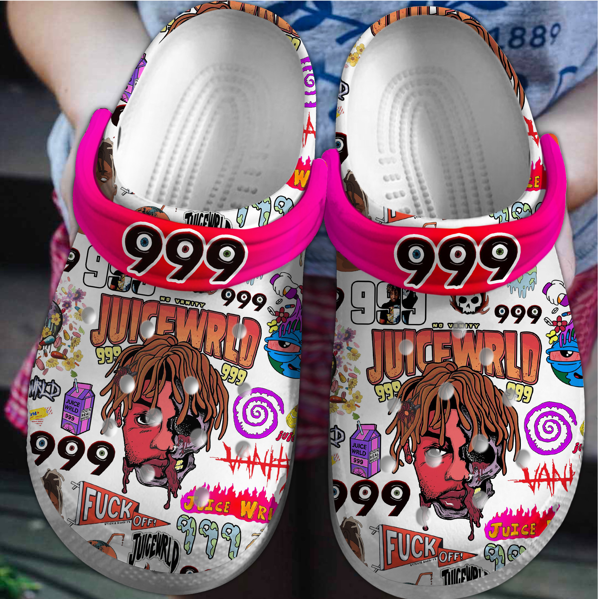 999 Juice Wrld Music Crocs Crocband Clogs Shoes Comfortable For Men Women and Kids