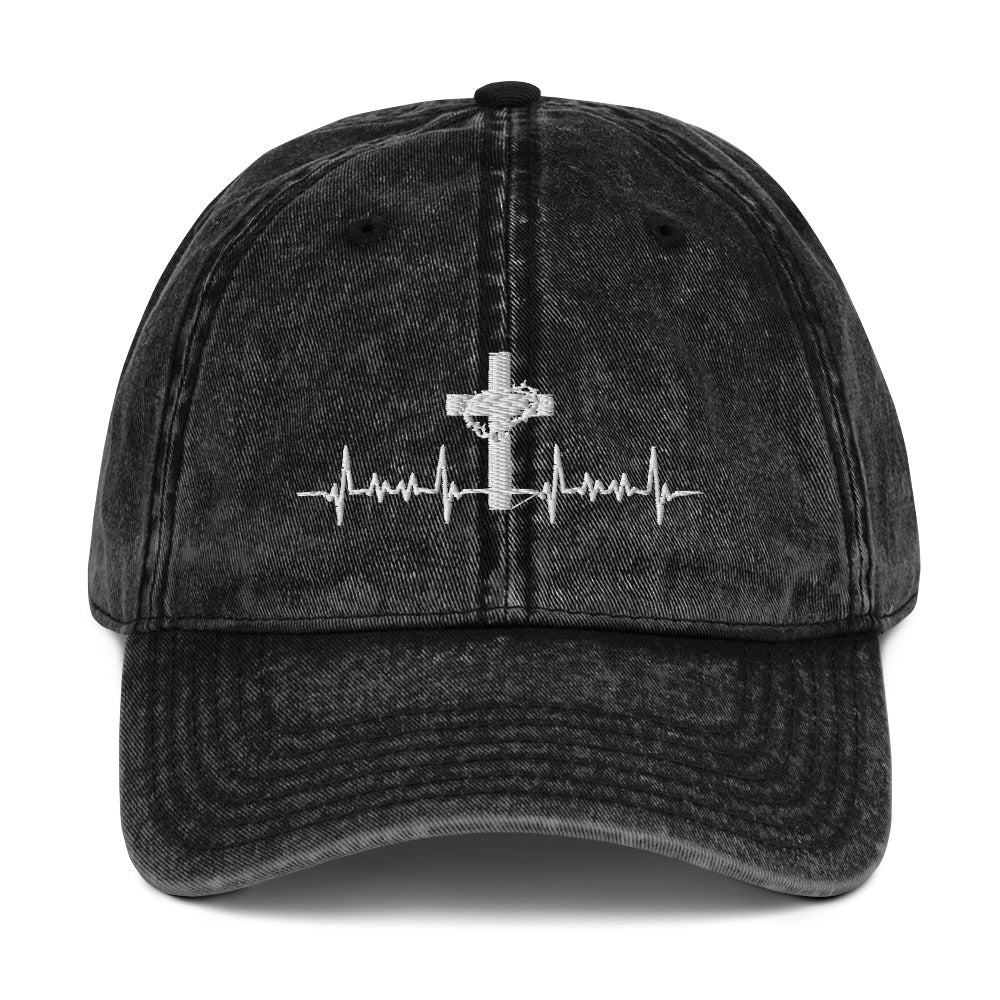 Vintage Cotton Twill Cap Cross Christianism Religious Devotee Worshipping Worship Apostolic Evangelic