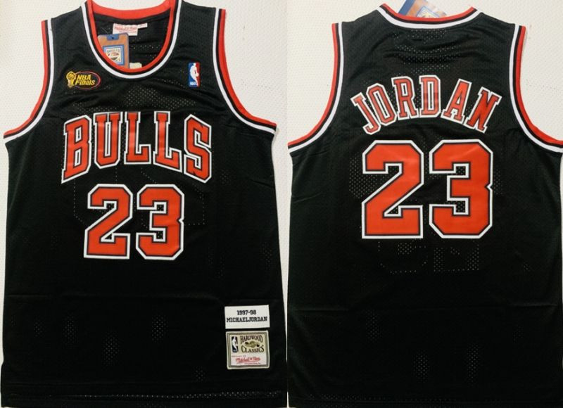 Chicago Bulls Michael Jordan #23 NBA Throwback Black Jersey