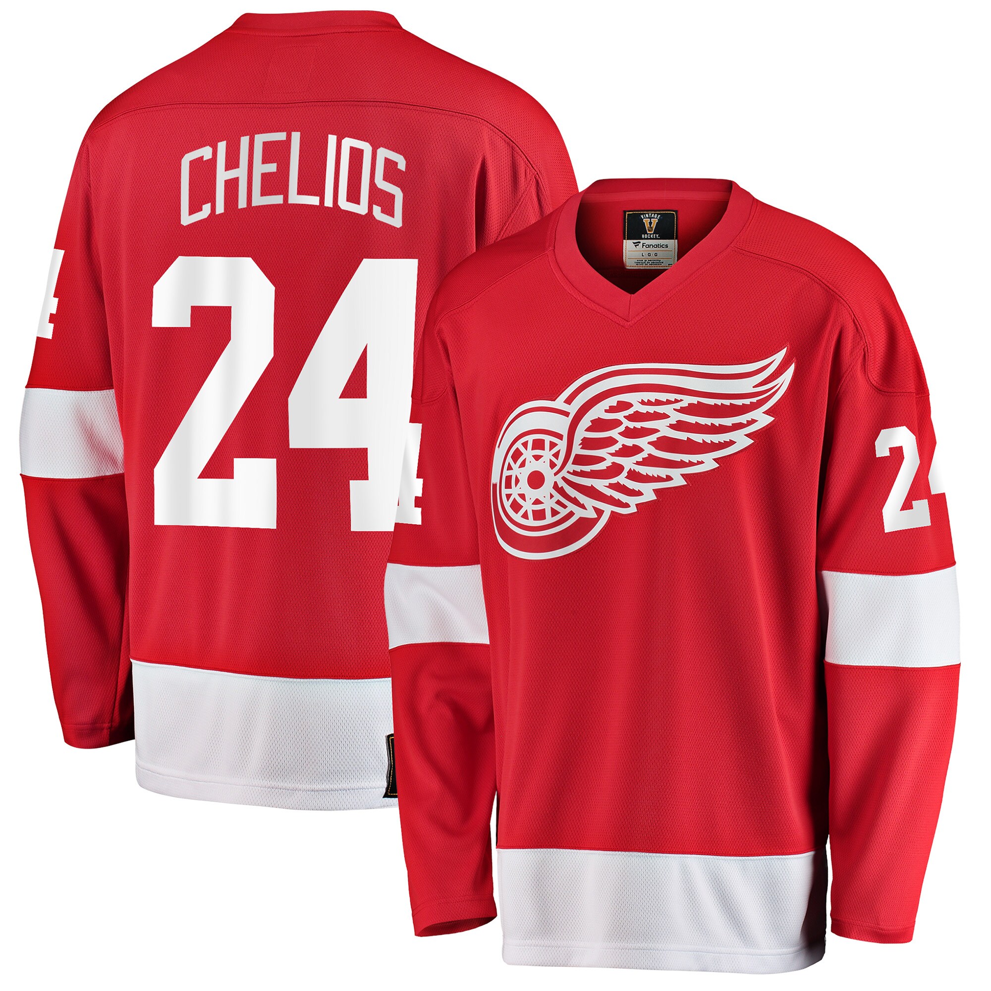 Men's Detroit Red Wings Chris Chelios Red Premier Breakaway Retired Player Jersey