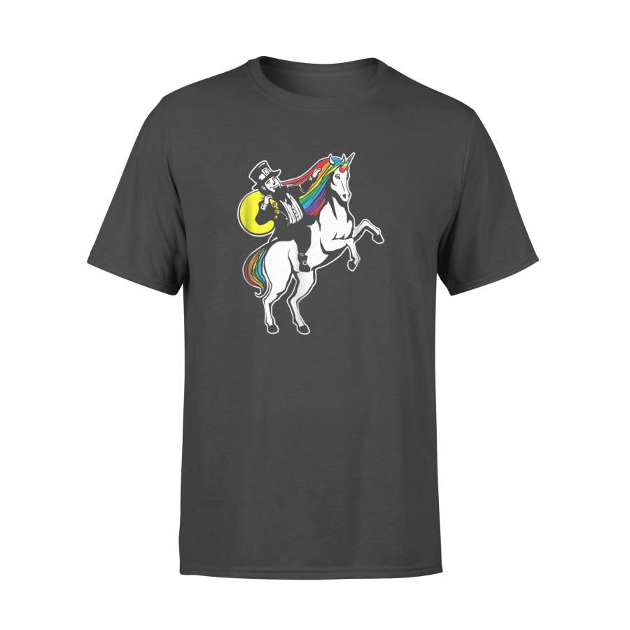 St Patrick’s Day Lepricorn Leprechaun Riding Unicorn T-shirt