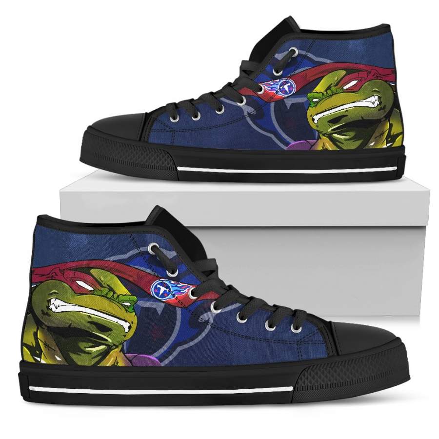 Turtle Tennessee Titans Ninja High Top Shoes