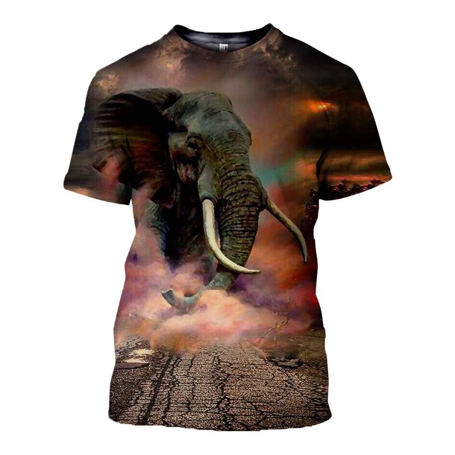 3D All Over Printed elephant T Shirt Hoodie 1412