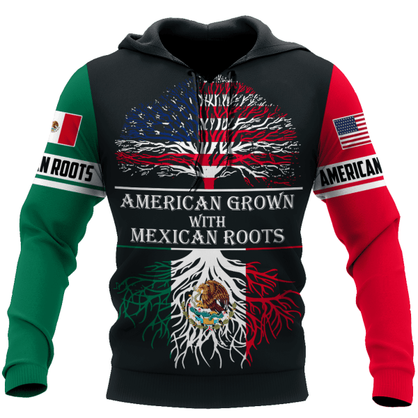 American Grown With Mexican Roots 3D All Over Printed Hoodie