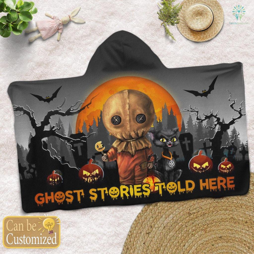 Ghost Stories Told Here Halloween Hooded Blanket