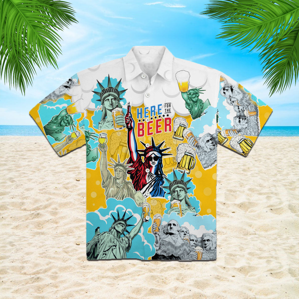 Statue Liberty Holding A Beer Hawaiian Shirt – For Men And Women