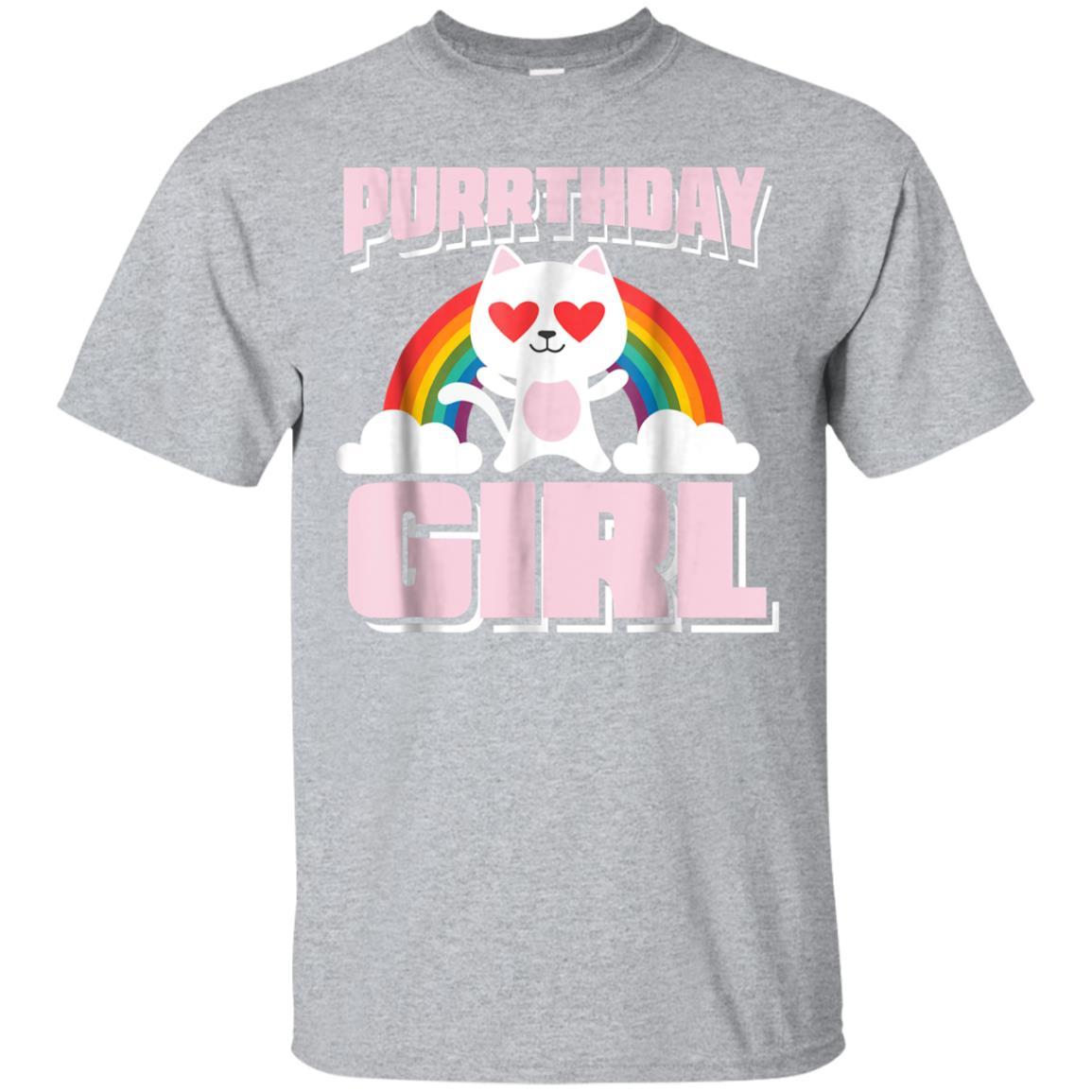 Purrthday Girl Shirt  Cute Little Lassie Kitten B-day Gift