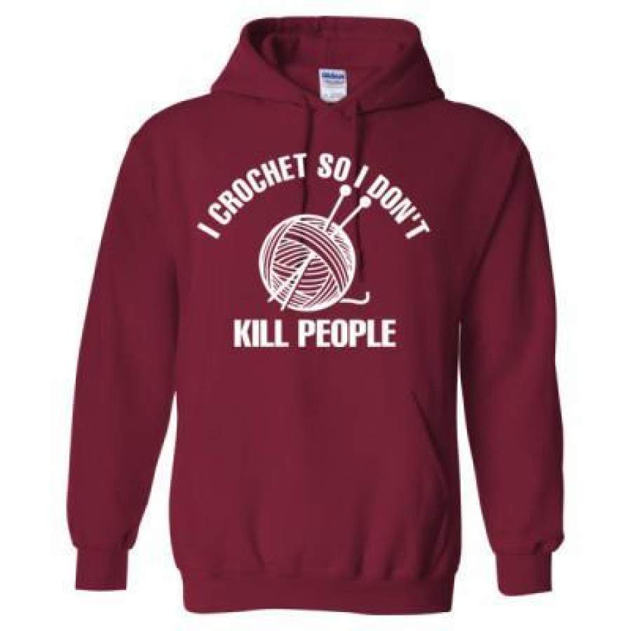 AGR I Crochet Because Punching People Is Frowned Upon – Heavy Blend™ Hooded Sweatshirt