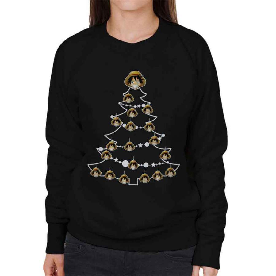 One Piece Luffy Christmas Tree Baubles Women’s Sweatshirt