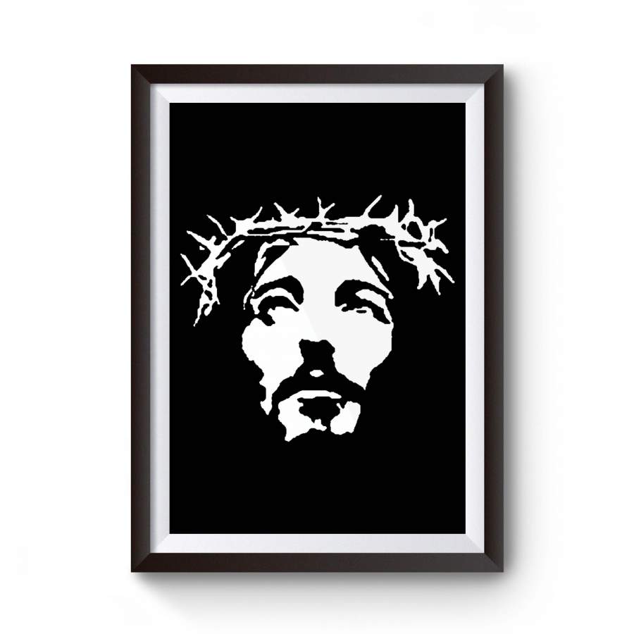 Jesus Christ Crown Of Thorns Face Boys God Poster