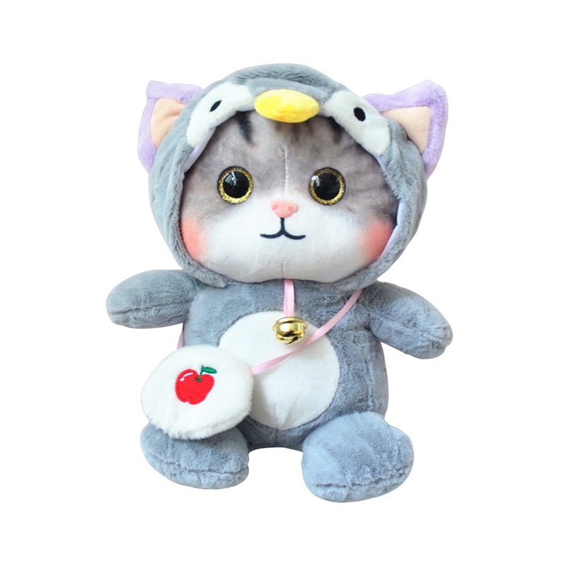 25cm Plush Cat Toys Kawaii Stuffed Animals Toys Cartoon Cat Doll Cute Mmorning Soft Toy with Bell Children’s Toys Girl Gift alx