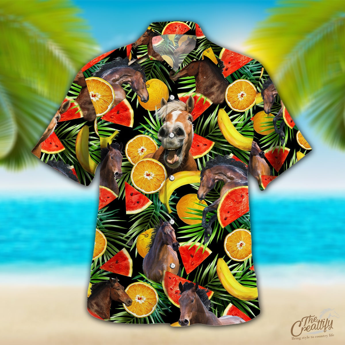 Horse Tropical Fruits Hawaii Hawaii Shirt For Men Women Ha57393