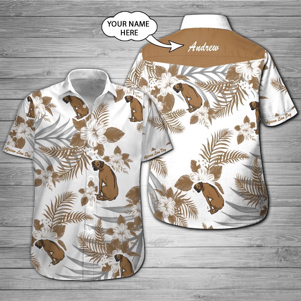 Rhodesian Ridgeback Custom Name Hawaii Shirt 201 Ha27384