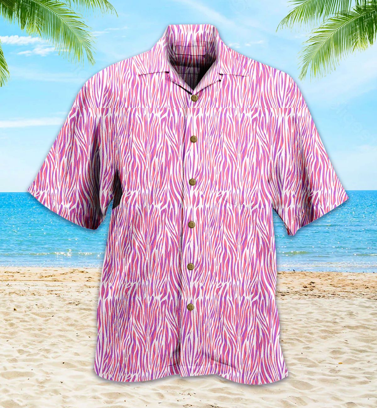 Purple Zebra Pink Hawaiian Shirt 1