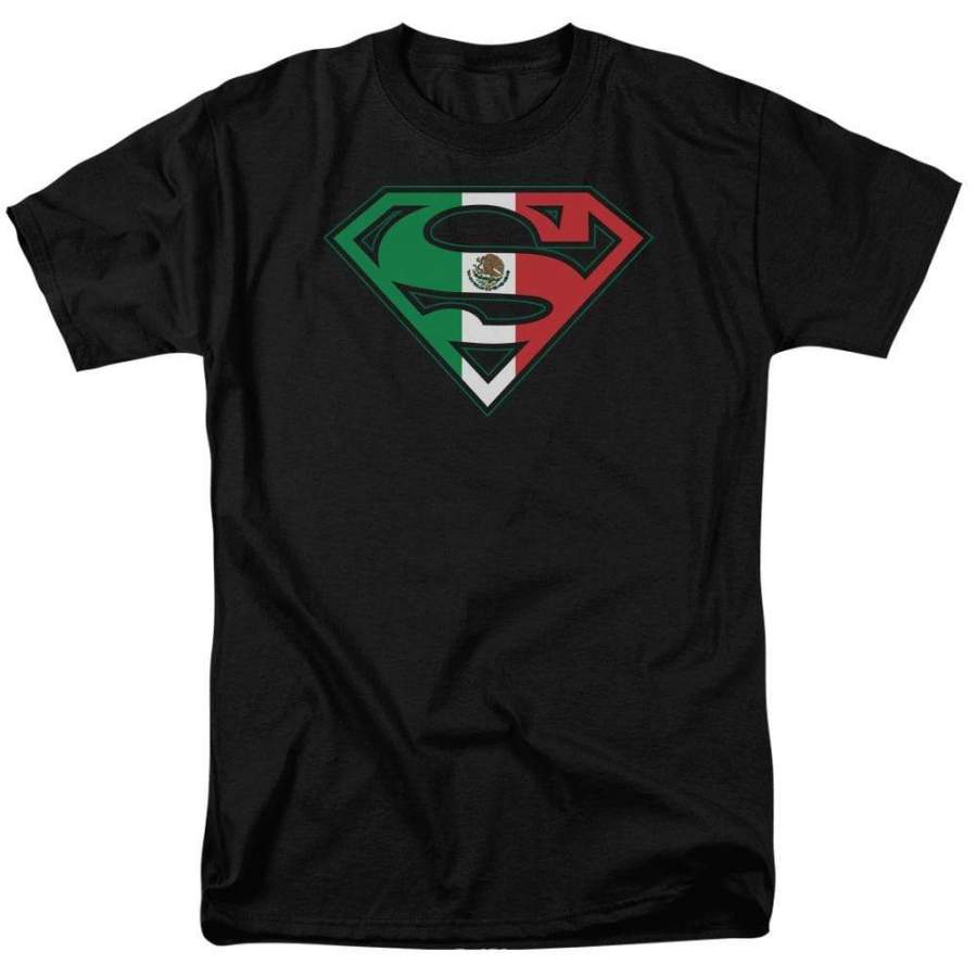 Superman Mexican Flag Shield Men’s Regular Fit T-Shirt