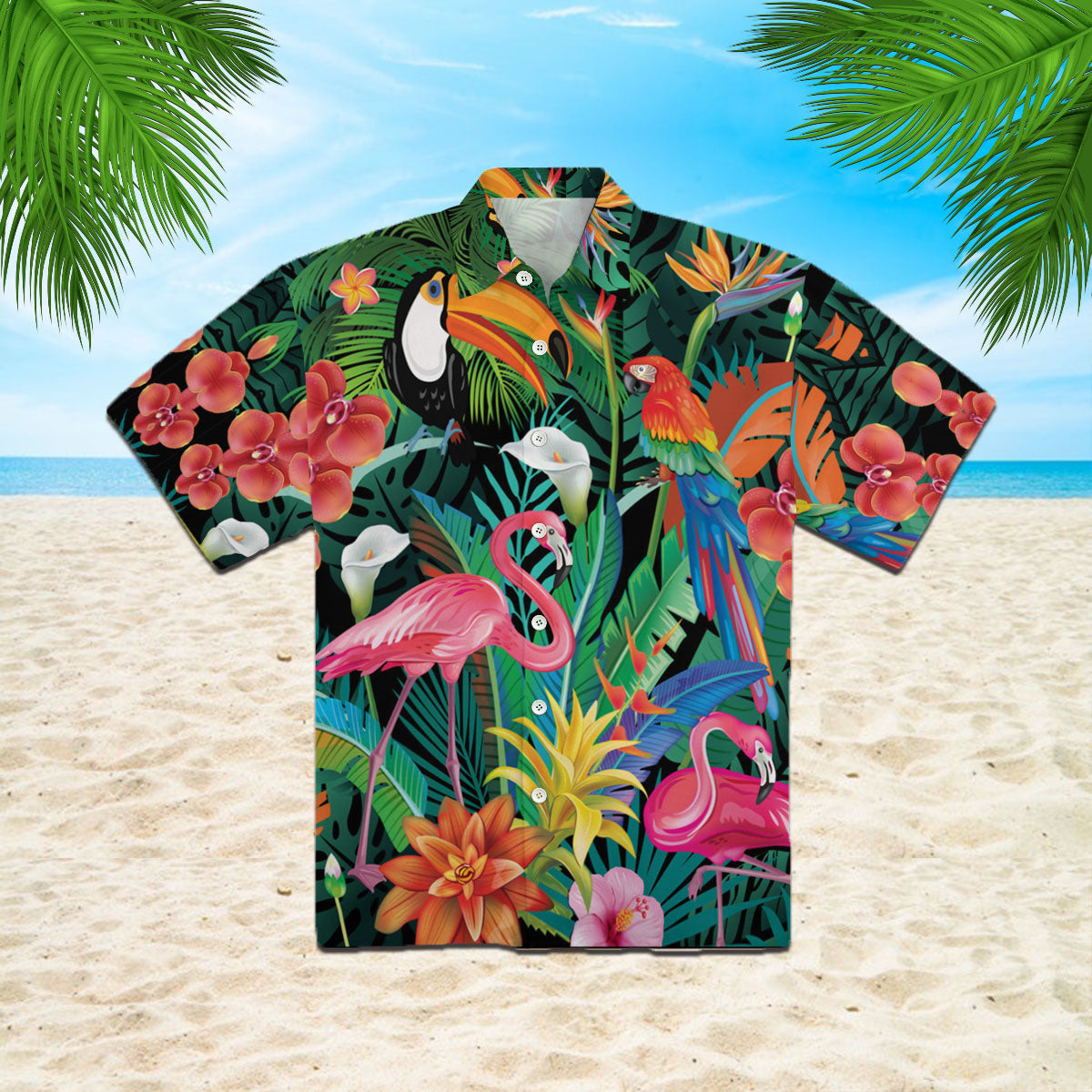 Oragontee Flamingo Hawaii Shirt Hawaii For Men Hawaii Women Ha66024